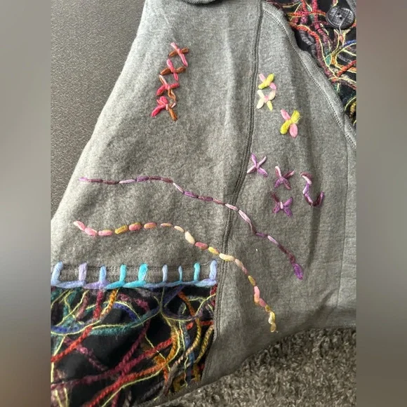 Vintage Women's Y2K Papillon Long Cardigan Jacket - Picture 5 of 13